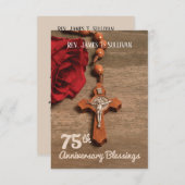 Gebed Kaart Naam 75e Ordinatie Jubileum Roos (Voorkant / Achterkant)