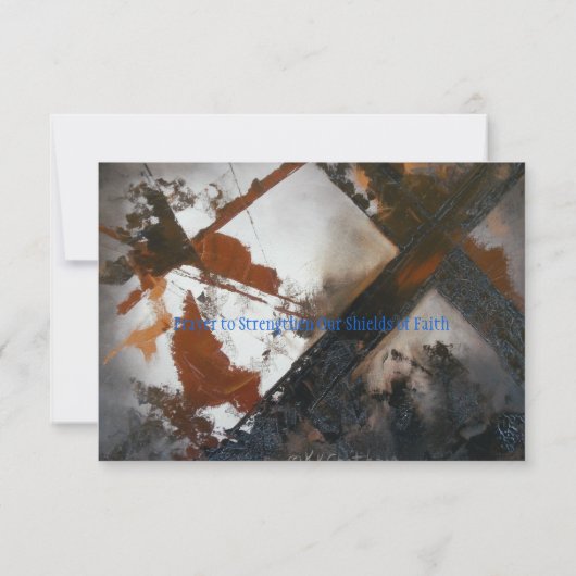 Gebed Kaart: om onze geloofsschilden te versterken Bedankkaart (Achterkant)