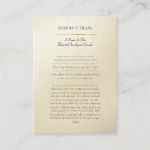 Gebed Kaart voor de Vertrokken Geliefden Plaatskaartje (Achterkant)