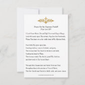 Gebed Kaart voor paus Leo XIV, Vicaris van Christu (Achterkant)