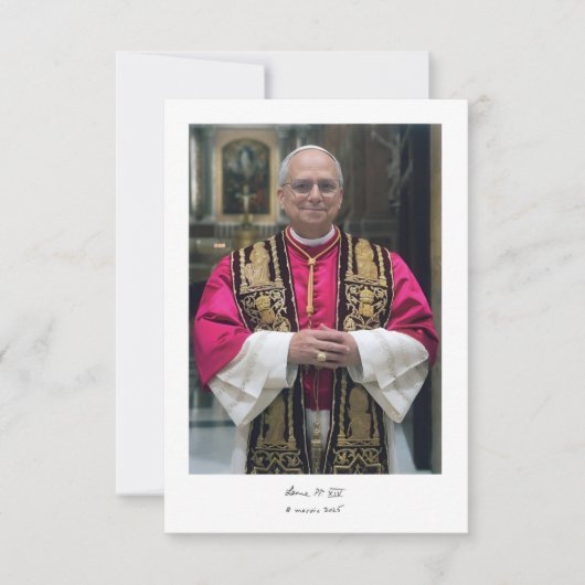 Gebed Kaart voor paus Leo XIV, Vicaris van Christu (Voorkant)