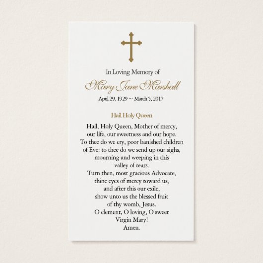 Gebed Kaarten | Aankondiging (Achterkant)