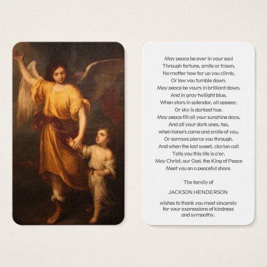 Gebed Kaarten | Ángel de la Guarda Visitekaartje (Voorkant /achterkant)