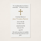 Gebed Kaarten | Ave Maria Visitekaartje (Achterkant)