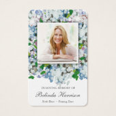 Gebed Kaarten | Blauwe hortensia Visitekaartje (Voorkant)