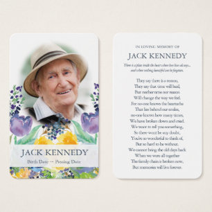 Gebed Kaarten   Bloemblauw Visitekaartje