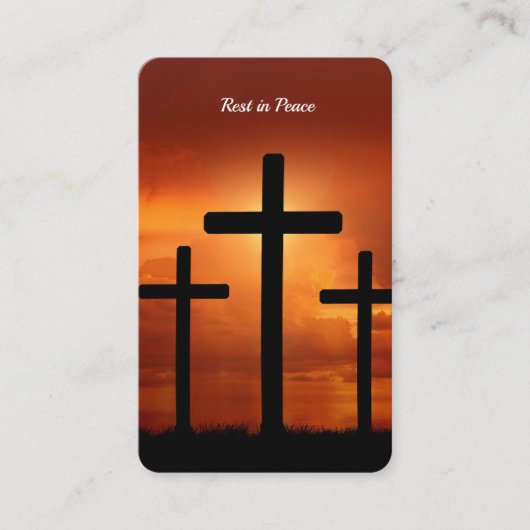 Gebed Kaarten | Crosses Deluxe Visitekaartje (Voorkant)