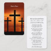 Gebed Kaarten | Crosses Deluxe Visitekaartje (Voorkant / Achterkant)