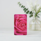 Gebed Kaarten | Deep Pink Rose Visitekaartje (Staand voorkant)