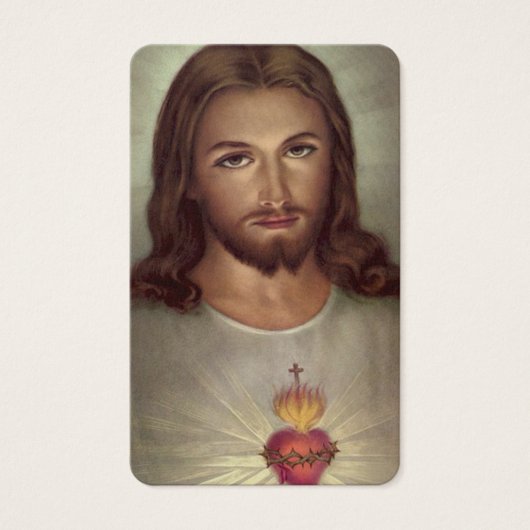 Gebed Kaarten | Devotie Heilig Hart Jezus Visitekaartje (Voorkant)