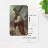 Gebed Kaarten | Dragen van het kruis 1 Visitekaartje (Bureau)