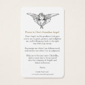 Gebed Kaarten | Engelen Visitekaartje (Achterkant)