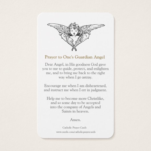 Gebed Kaarten | Engelen & Zielen Visitekaartjes (Achterkant)