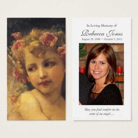 Gebed Kaarten | Garland Angel Visitekaartjes (Voorkant /achterkant)