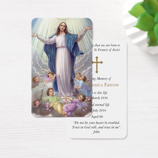 Gebed Kaarten | Geheime rozenkrans Visitekaartje (Bureau)