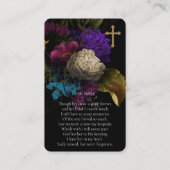 Gebed Kaarten | Gekoesterde bloemen Deluxe Visitekaartje (Achterkant)