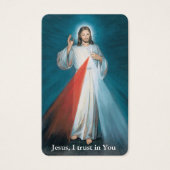 Gebed Kaarten | Goddelijke genade Chaplet 01 Visitekaartje (Voorkant)