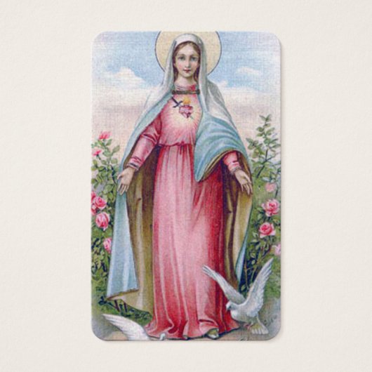 Gebed Kaarten | Hart Maria Visitekaartje (Voorkant)