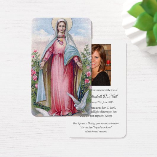 Gebed Kaarten | Hart Maria Visitekaartje (Bureau)