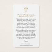 Gebed Kaarten | Heilig Hart 1 Visitekaartjes (Achterkant)