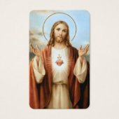 Gebed Kaarten | Heilig Hart Jezus 3 Visitekaartje (Voorkant)