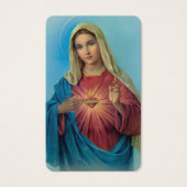 Gebed Kaarten | Heilig Hart Maria 3 Visitekaartje (Voorkant)