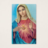 Gebed Kaarten | Heilig Hart Maria Visitekaartjes (Voorkant)