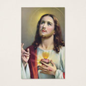 Gebed Kaarten | Heilig Hart van Jezus Visitekaartjes (Voorkant)