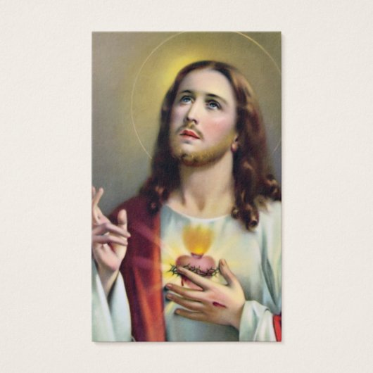 Gebed Kaarten | Heilig Hart van Jezus Visitekaartjes (Voorkant)