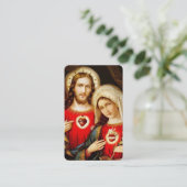 Gebed Kaarten | Heilige harten Visitekaartje (Staand voorkant)