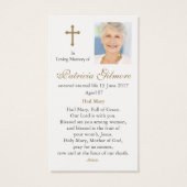 Gebed Kaarten | Heilige Moeder Visitekaartje (Achterkant)