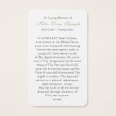 Gebed Kaarten | Ik geloof in de Heilige Geest Visitekaartje (Achterkant)