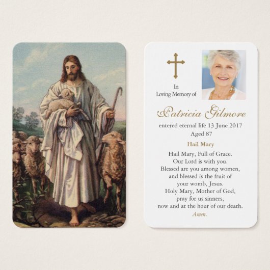 Gebed Kaarten | Jesus Good Shepherd 6 Visitekaartje (Voorkant /achterkant)