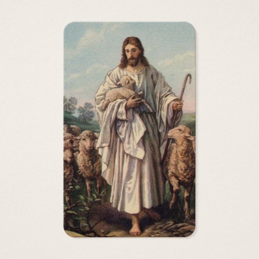Gebed Kaarten | Jesus Good Shepherd 6 Visitekaartje (Voorkant)