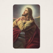 Gebed Kaarten | Jezus bidden 1 Visitekaartje (Voorkant)