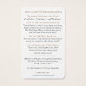 Gebed Kaarten | Kapel van Goddelijke Barmhartighei Visitekaartjes (Achterkant)