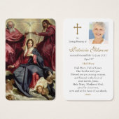 Gebed Kaarten | Kroning van de Maagd Visitekaartje (Voorkant /achterkant)