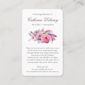 Gebed Kaarten | Kwetsbaar Roos Visitekaartje (Achterkant)