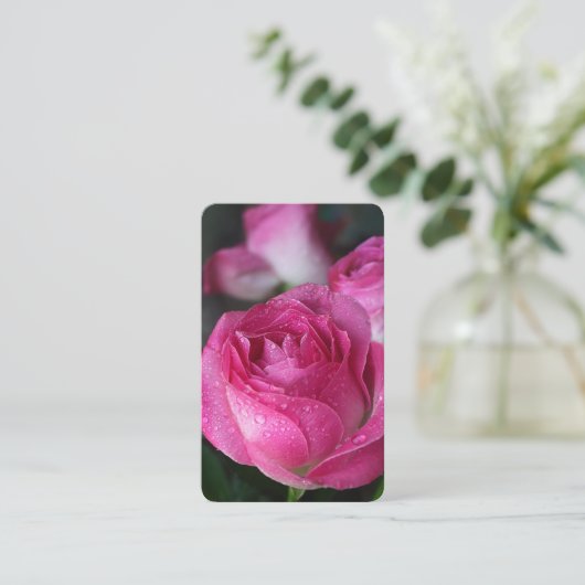 Gebed Kaarten | Kwetsbaar Roos Visitekaartje (Staand voorkant)