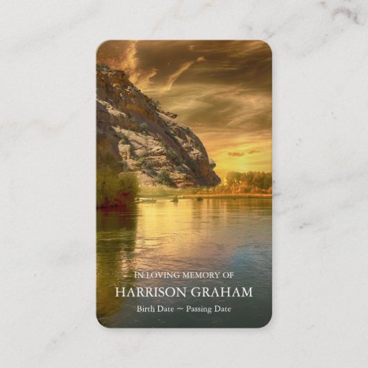 Gebed Kaarten | Lake Mountain Deluxe Visitekaartje (Voorkant)