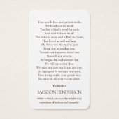 Gebed Kaarten | Land Sunset Visitekaartje (Achterkant)