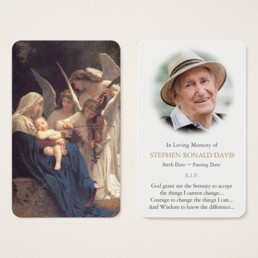 Gebed Kaarten | Liedje van Engelen Visitekaartje (Voorkant /achterkant)