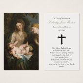 Gebed Kaarten | Madonna & Kind & St Catherine Visitekaartjes (Voorkant /achterkant)