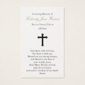 Gebed Kaarten | Madonna & Kind & St Catherine Visitekaartjes (Achterkant)