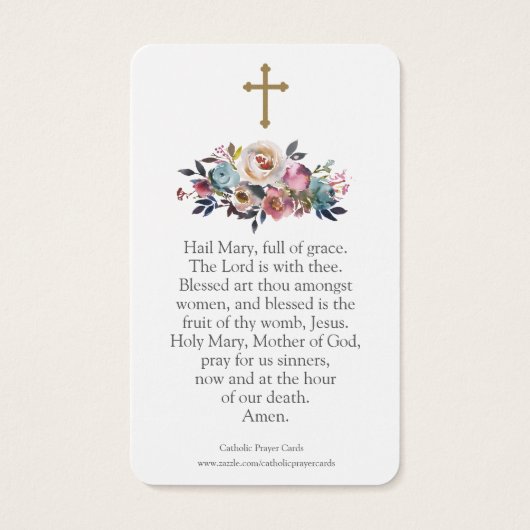 Gebed Kaarten | Maria en Baby Jezus 01 Visitekaartje (Achterkant)