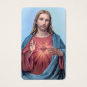 Gebed Kaarten | Meest liefdevolle hart Visitekaartje (Voorkant)