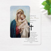 Gebed Kaarten | Moeder Maria & Baby Jesus Visitekaartje (Bureau)