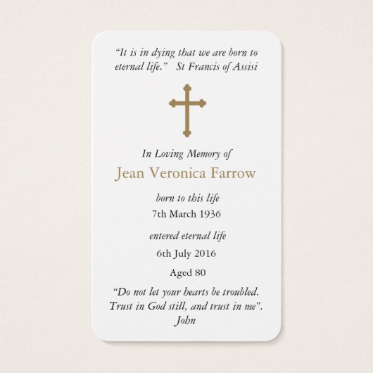 Gebed Kaarten | Moeder Maria Visitekaartje (Achterkant)