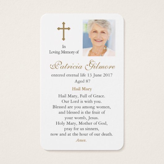 Gebed Kaarten | Onze Lieve Vrouw Eeuwige Hulp 2 Visitekaartje (Achterkant)