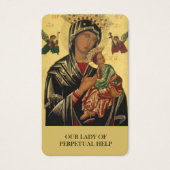 Gebed Kaarten | Onze Lieve Vrouw Eeuwige Hulp Visitekaartje (Voorkant)